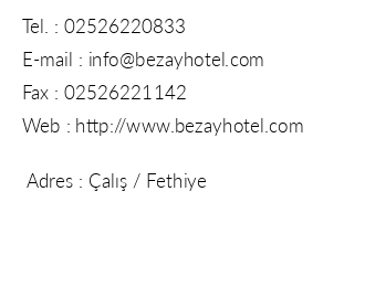Bezay Hotel iletiim bilgileri